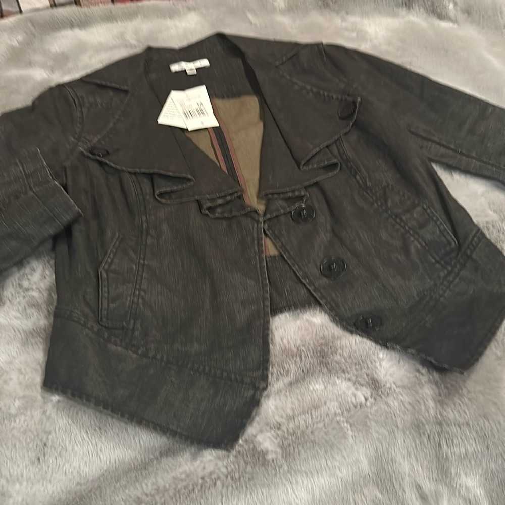 NWT CAbi denim jacket. Gorgeous details.